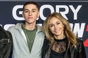 Wendy van Dijk en zoon Sem