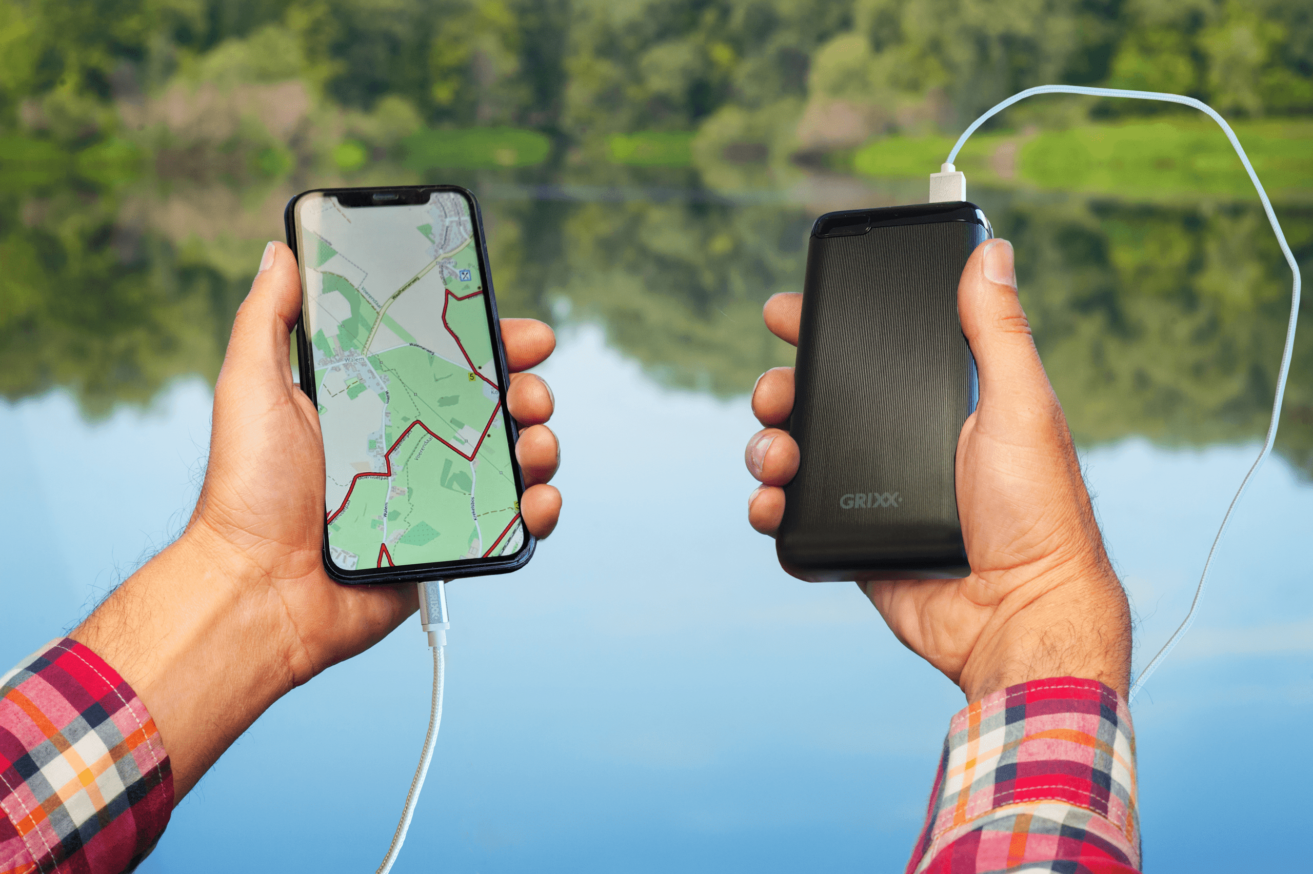 Hand Met Grixx Powerbank