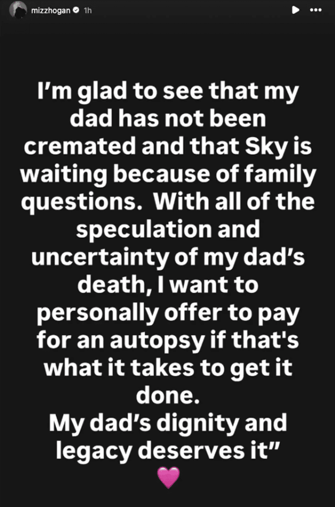 Brooke Hogan Instagram Verhaal