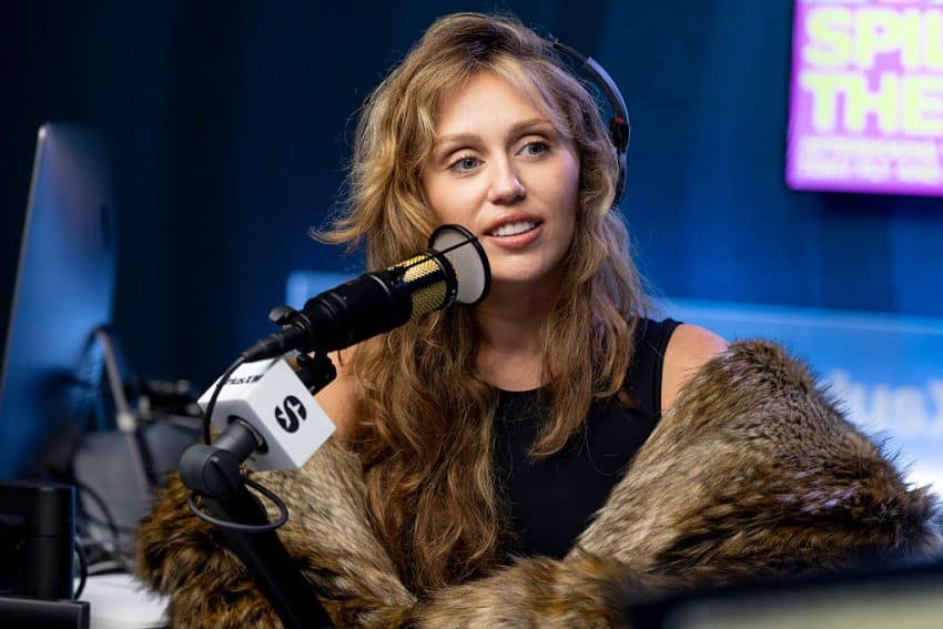 Miley Cyrus Visits The Siriusxm Studios In Los Angeles