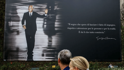 Girogio Armani Begrafenis