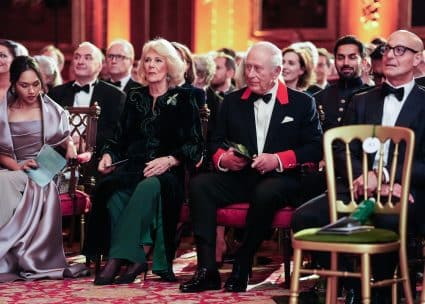 King Charles Iii And Queen Camilla Attend Finding Harmony Premiere At Windsor Castle 28 Jan 2026