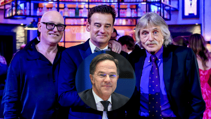 Vandaag Inside met Johan Derksen, Wilfred Genee en René van der Gijp en Mark Rutte