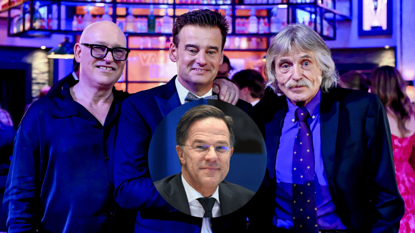 Vandaag Inside met Johan Derksen, Wilfred Genee en René van der Gijp en Mark Rutte