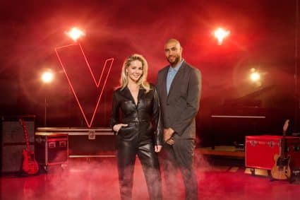 Chantal Janzen en Edson da Graca voor The Voice Of Holland (TVOH) Foto: Mark Engelen