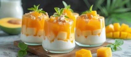 Recept: mango-kokospudding