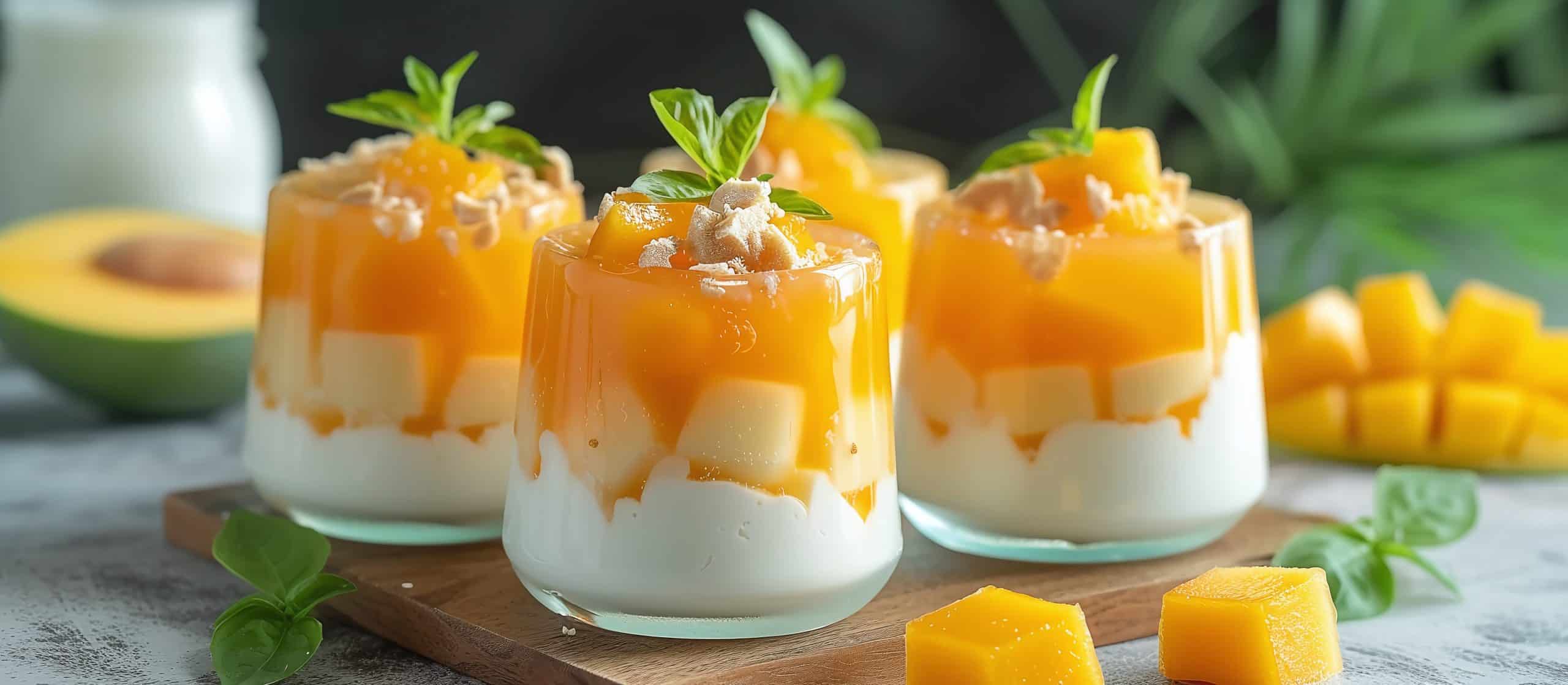 Recept: mango-kokospudding