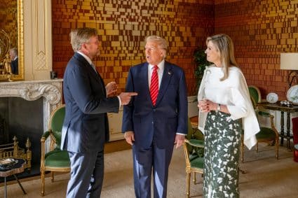 Koning Ontvangt Trump Op Audientie Willem-Alexander Maxima