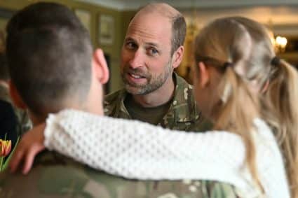 Prince William Meets Soldiers Of 1st Battalion Mercian Regiment Following Estonia Deployment 26 Mar 2026