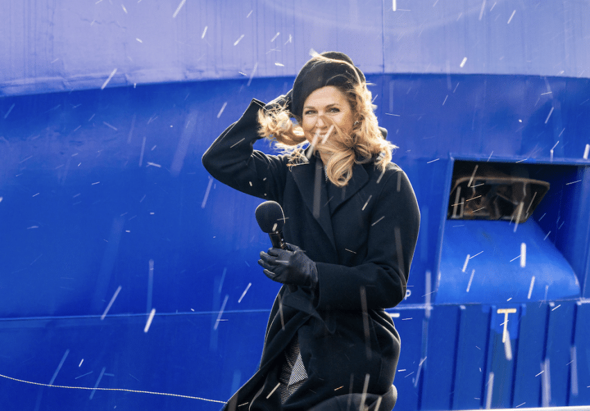 Koningin Máxima champagnedouche