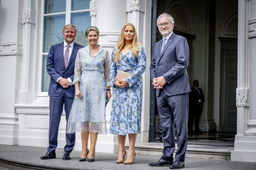 Koningspaar en Amalia nemen afscheid van Thom de Graaf als vicevoorzitter van de Raad van State