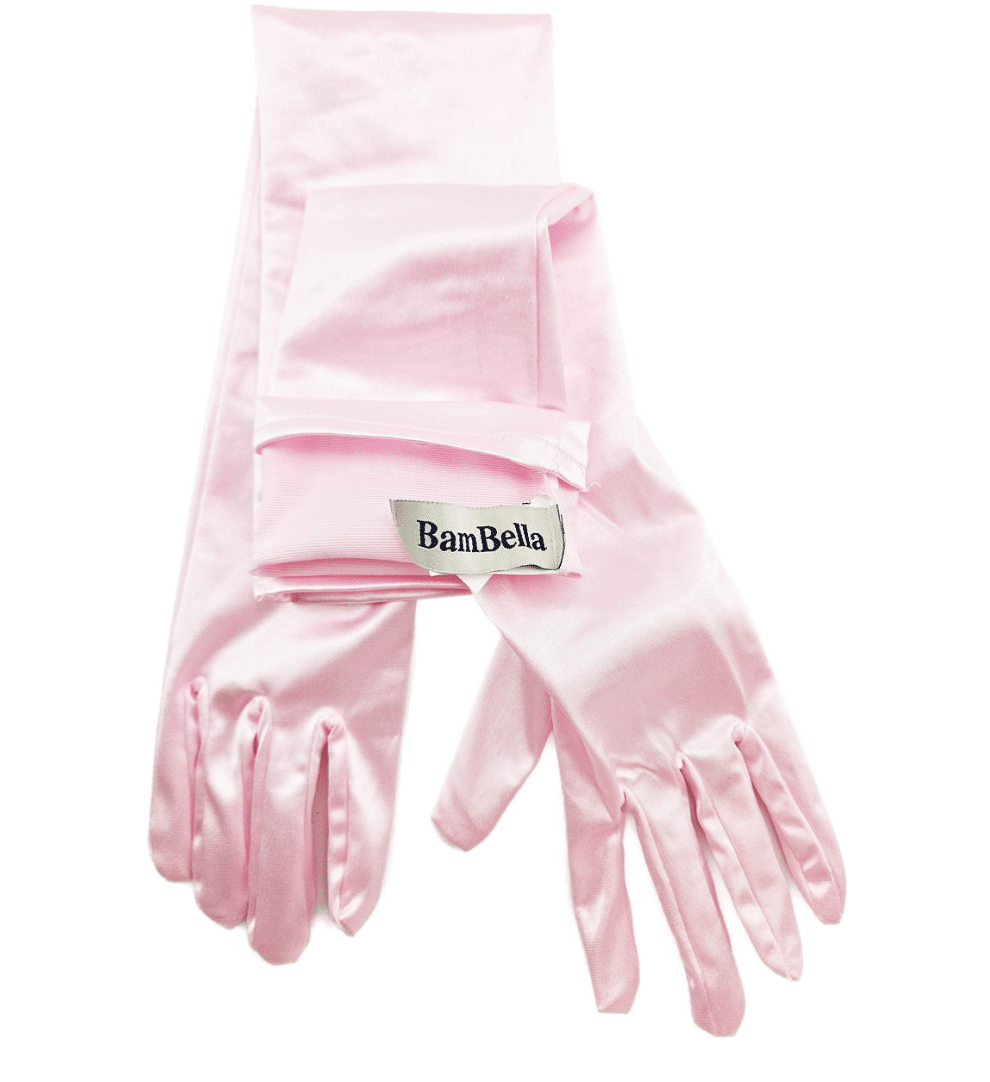 Bambella® Lange Handschoenen Roze Onesize Lange Elastische | One Size