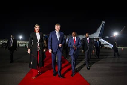 Koning Willem-Alexander en Máxima met vliegtuig Getty Images