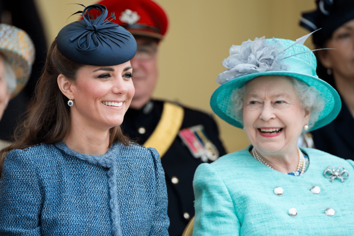 Koningin Elizabeth en prinses Catherine Getty Images