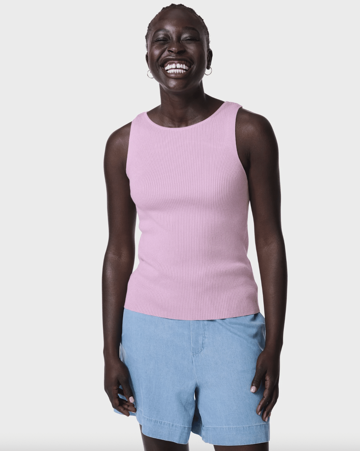 Hema Dames Top Rita Rib Lichtroze