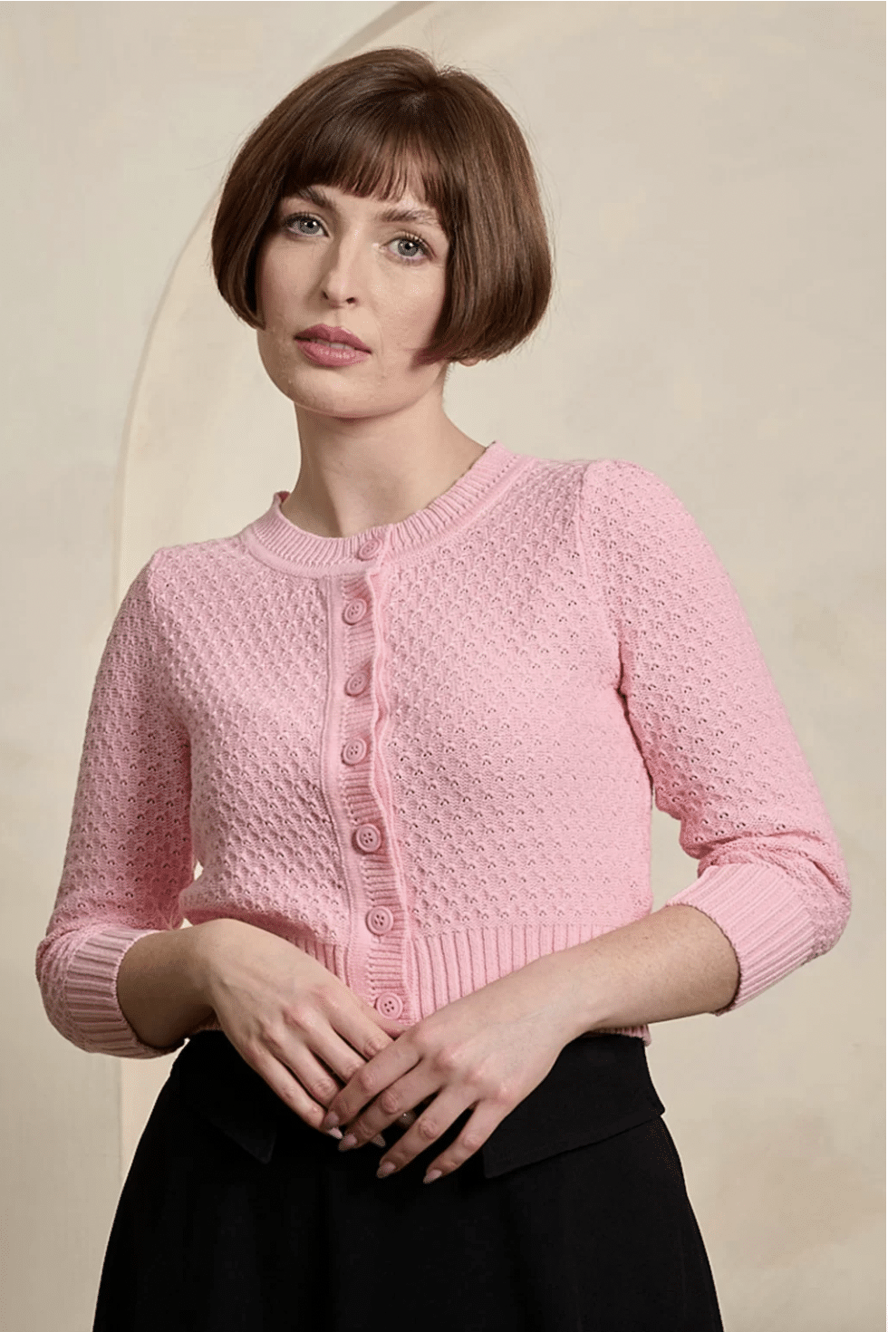 Top Vintage Fara Katoenen Vest In Roze