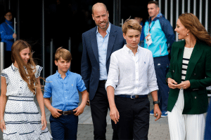 Prins William, prinses Catherine, prins George, prinses Charlotte en prins Louis Getty Images