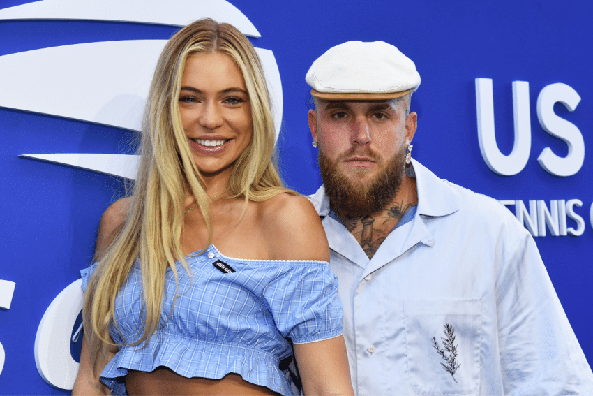 Jutta Leerdam en Jake Paul Getty Images