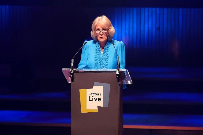 Koningin Camilla tijdens Letters Live - Getty Images